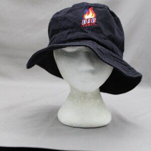 UIC Flames Bucket Hat (VTG) - Black Stitched In Logo - Adult Size XL